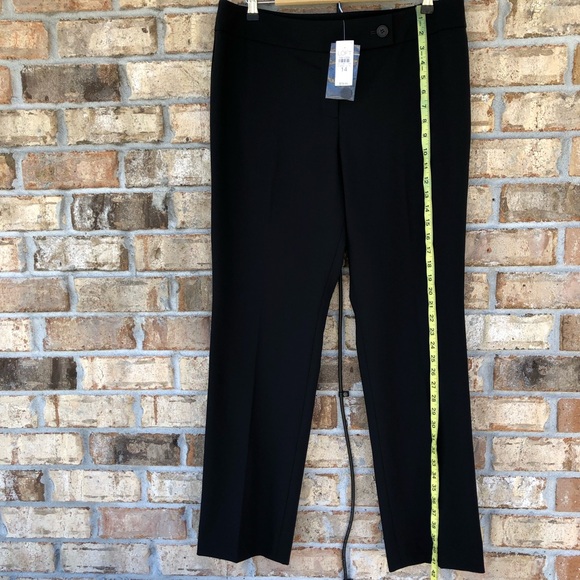 Ann Taylor LOFT Stretchy Lightweight Zipper Button Closure Black Trousers 14 - Picture 14 of 14